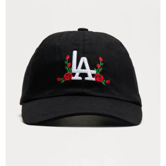 LA Black rose Baseball cap with adjustable Streetwear South City of Angels Y2K - Picture 15 of 15
